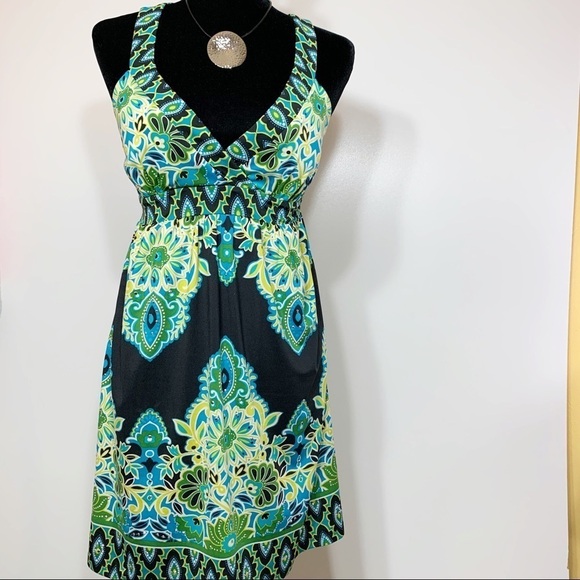 INC Rhinestone Embellished Polyester Spandex Blend Knee Length Halter Dress P - Picture 8 of 9